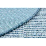 Covor țesut din sisal  LOFT 21198 Cerc, boho nuanța fildeșului/argint/albastru 160 cm