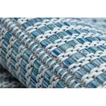 Covor țesut din sisal  LOFT 21198 Cerc, boho nuanța fildeșului/argint/albastru 160 cm