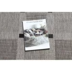 Covor țesut din sisal floorlux 20079 argint / negru 120x170 cm