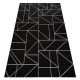 Covor țesut din sisal floorlux 20605 negru / argint Triunghi, Figuri geometrice,  120x170 cm