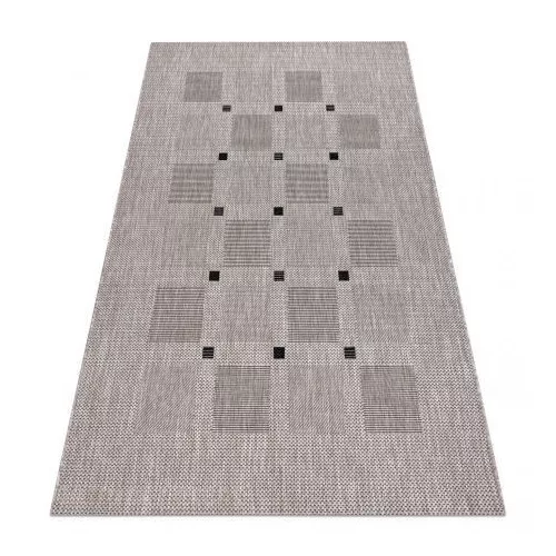Covor țesut din sisal floorlux 20079 argint / negru 140x200 cm