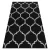 Covor țesut din sisal floorlux 20608 zăbrele marocane, negru / argint 140x200 cm
