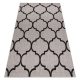 Covor țesut din sisal floorlux 20608 zăbrele marocane, argint / negru 60x110 cm