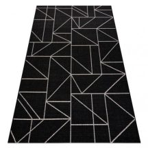   Covor țesut din sisal floorlux 20605 negru / argint Triunghi, Figuri geometrice,  240x330 cm