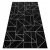 Covor țesut din sisal floorlux 20605 negru / argint Triunghi, Figuri geometrice,  240x330 cm