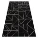 Covor țesut din sisal floorlux 20605 negru / argint Triunghi, Figuri geometrice,  240x330 cm