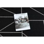 Covor țesut din sisal floorlux 20605 negru / argint Triunghi, Figuri geometrice,  240x330 cm