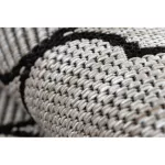 Covor țesut din sisal floorlux 20607 zăbrele marocane, argint / negru 240x330 cm