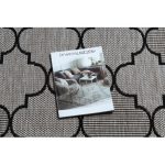 Țesut Sizal floorlux covor 20607 marok argint / negru 60x110 cm