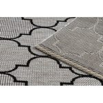 Țesut Sizal floorlux covor 20607 marok argint / negru 60x110 cm
