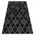 Covor țesut din sisal floorlux 20607 zăbrele marocane, argint / negru 200x290 cm