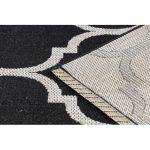 Covor țesut din sisal floorlux 20608 zăbrele marocane, negru / argint 60x110 cm