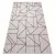 Covor țesut din sisal floorlux 20605 argint / negru / bej Triunghi, Figuri geometrice,  80x150 cm