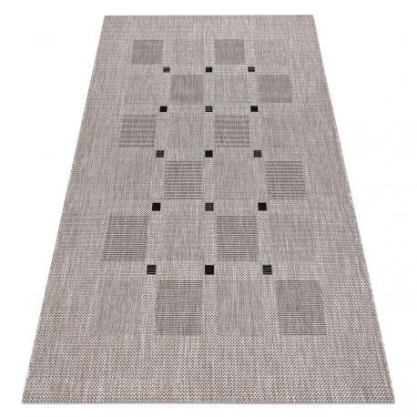 Covor țesut din sisal floorlux 20079 argint / negru 80x150 cm