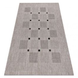   Covor țesut din sisal floorlux 20079 argint / negru 60x110 cm