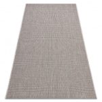 Covor țesut din sisal floorlux 20580 monocolor - argint / negru 60x110 cm