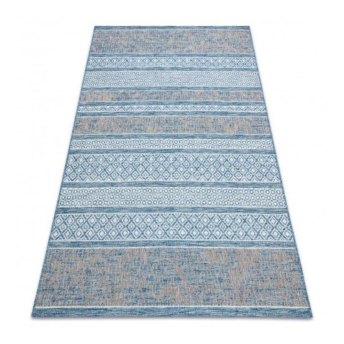 Țesut Sizal covor LOFT 21118 boho fildeș/argint/albastru 80x150 cm