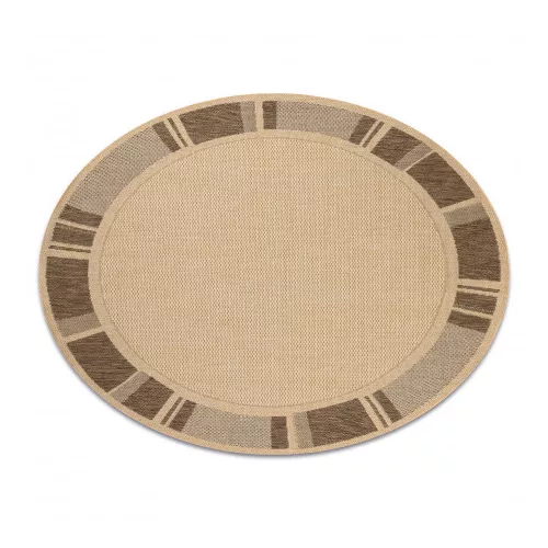 Covor țesut din sisal floorlux Cerc, 20195 mais / coffee 160 cm