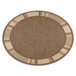 Covor țesut din sisal floorlux Cerc, 20195 coffee / mais 120 cm