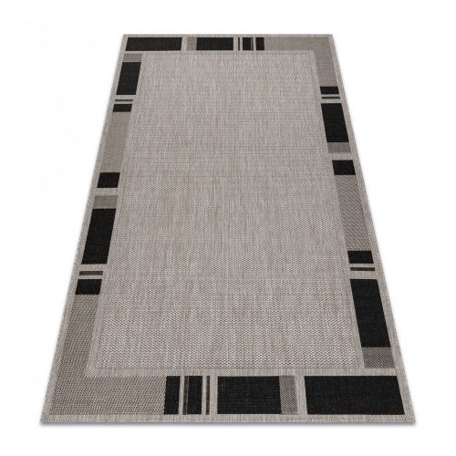 Covor țesut din sisal floorlux 20195 argint  / negru 240x330 cm