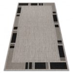 Covor țesut din sisal floorlux 20195 argint  / negru 200x290 cm