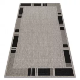  Covor țesut din sisal floorlux 20195 argint  / negru 200x290 cm