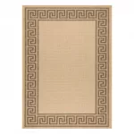 Covor țesut din sisal floorlux 20014 mais / coffee 80x150 cm