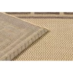 Covor țesut din sisal floorlux 20014 mais / coffee 80x150 cm