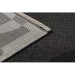 Covor țesut din sisal floorlux 20078 negru / argint  80x150 cm