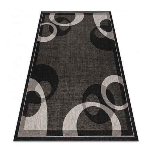 Tesut sizal floorlux covor  20078 negru / argint  160x230 cm
