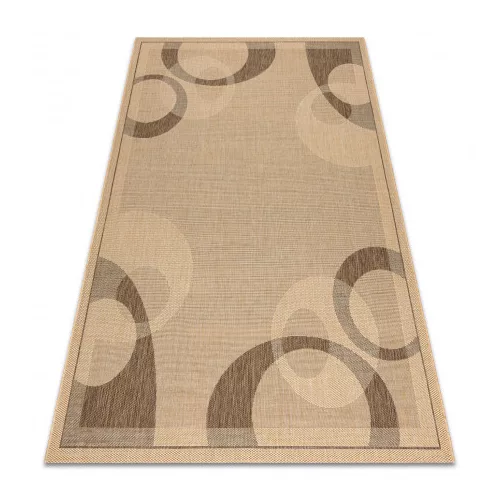 Covor țesut din sisal floorlux 20078 mais / coffee 140x200 cm