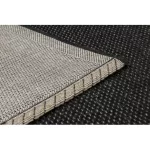 Tesut sizal floorlux covor 20195 negru / argint  140x200 cm