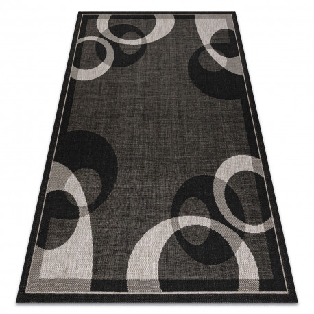 Tesut sizal floorlux covor 20078 negru / argint  120x170 cm