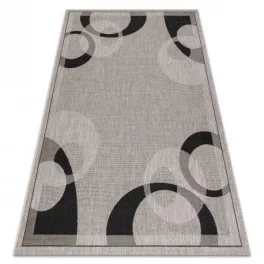   Covor țesut din sisal floorlux 20078 argint  / negru 120x170 cm
