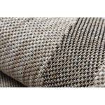 Covor țesut din sisal floorlux 20078 argint  / negru 60x110 cm