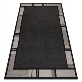   Covor țesut din sisal floorlux 20195 negru / argint  60x110 cm