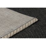 Covor țesut din sisal floorlux 20195 negru / argint  60x110 cm