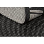 Covor țesut din sisal floorlux 20195 negru / argint  60x110 cm