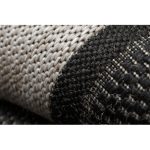 Covor țesut din sisal floorlux 20195 negru / argint  60x110 cm