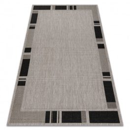   Covor țesut din sisal floorlux 20195 argint  / negru 60x110 cm