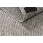 Covor țesut din sisal floorlux 20195 argint  / negru 60x110 cm