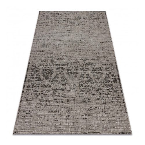 Covor țesut din sisal floorlux 20211 argint  / negru 240x330 cm