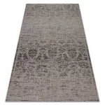 Covor țesut din sisal floorlux 20211 argint  / negru 120x170 cm