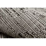 Covor țesut din sisal floorlux 20211 argint  / negru 80x150 cm