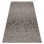 Covor țesut din sisal floorlux 20211 argint  / negru 60x110 cm