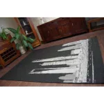 Covor țesut din sisal floorlux 20240 negru / argint  160x230 cm