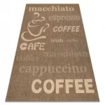 Covor țesut din sisal floorlux 20221 coffe / mais 240x330 cm