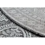 Țesut Sizal covor LOFT 21193 cerc boho fildeș/argint/gri  160 cm