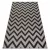 Covor țesut din sisal floorlux 20340 argint / negru zig-zag 240x330 cm