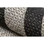Covor țesut din sisal floorlux 20340 argint / negru zig-zag 240x330 cm